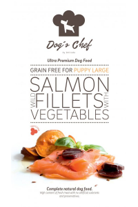 Obrázok pre Dog’s Chef Wild Salmon fillets with Vegetables for LARGE BREED PUPPIES 500g