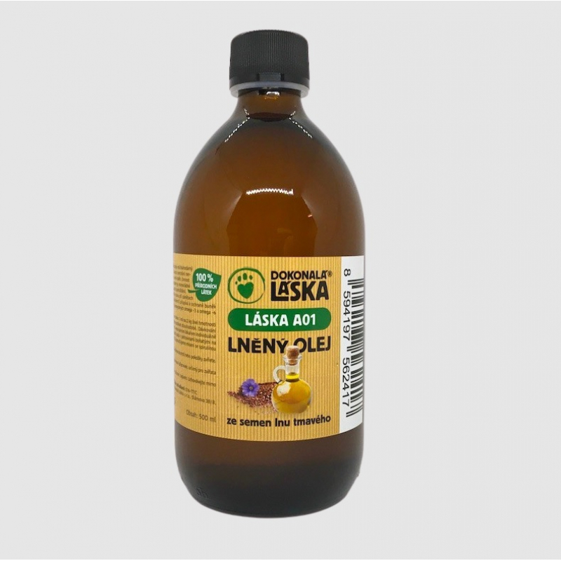 Obrázok pre LÁSKA A01 Ľanový olej + vitamín E 500ml
