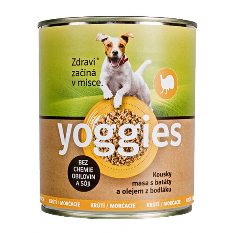 Obrázok pre Yoggies morčacie konzerva pre psov s sladké zemiaky a bodlákovým olejom 400g