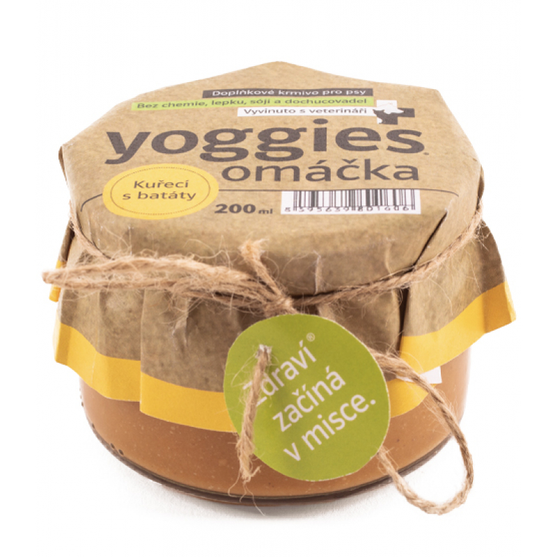 Obrázok pre Yoggies Omáčka pre psov s kuracím mäsom, sladké zemiaky a bylinkami 200ml