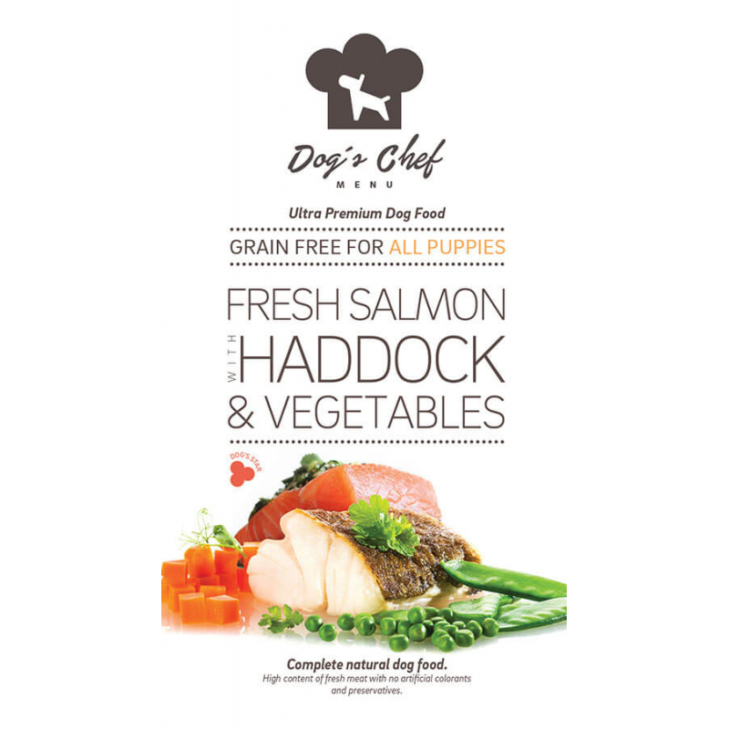 Obrázok pre Dog’s Chef Fresh Salmon with Haddock & Vegetables All Puppies 500g