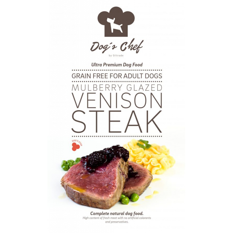 Obrázok pre Dog’s Chef Mulberry Glazed Venison Steak 500g