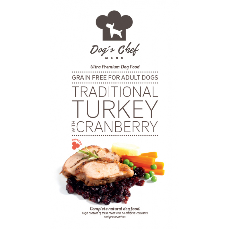 Obrázok pre Dog’s Chef Traditional Turkey with Cranberry 12kg