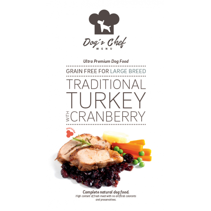 Obrázok pre Dog’s Chef Traditional Turkey with Cranberry Large Breed 2kg